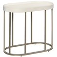 thumbnail image 1 of Sauder Manhattan Gate Table d'Extrémité de Plateau en Métal Moderne en Ivoire, 1 of 13