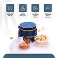 thumbnail image 2 of SOPL-OLIVEWARE Bold Glassware Lunchbox, Borosilicate Glass Containers, Microwave Safe & Leak Proof, Set of 2 with BPA Free (400ml) Each - Blue, 2 of 5