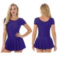 thumbnail image 3 of Vestido sin mangas con espalda cruzada para mujer, leotardo de gimnasia, bailarina, traje de baile de salón, Ropa de baile contemporáneo moderno lírico, 3 of 5