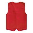 thumbnail image 2 of Runhomal Kids Boys Girls Buttons Volunteer Activity Vest Solid Color Sleeveless Waistcoat Party Red XL/13, 2 of 7