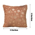 thumbnail image 3 of Funda de almohada de felpa Snowflake 45x45cm - Funda plateada para el sofá, marrón café oro rosado, poliéster, lavable a máquina, 3 of 6