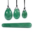 thumbnail image 1 of Kearding Bola de masaje de huevo Vaginal, decoración de Jade, 4 en 1, sin rebabas, superficie lisa, palo masajeador multifuncional Mineral Verde, 1 of 6