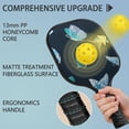 thumbnail image 2 of Pickleball Paddles Set Of 2, Fiberglass Surface, Vintage Floral & Butterfly, 4 Balls & Bag, 2 of 5