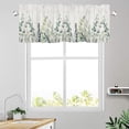 thumbnail image 3 of Sage Green Eucalyptus Leaf Curtain Valances for Windows Spring Summer Farmhouse Leaves Kitchen Curtains 54x18 Inch Woodland Short Rod Pocket Valance 1 Panel for Living Room Bathroom Bedroom Decor, 3 of 7