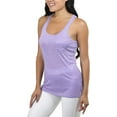 thumbnail image 3 of ToBeInStyle Women's Burnout Racerback Active Tank Top - Lavender with Pockets - Small, 3 of 4