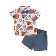thumbnail image 3 of GYRATEDREAM Toddler Baby Boy Summer Clothes 4th of July Outfits American Flag Button Down Shirt and Shorts Independence Day Outfit Set for, 3 of 6