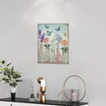 thumbnail image 2 of Farmhouse Bathroom Wall Art Rustic Flowers in Mason Vase Bathroom Wall Decor Farm Floral Pictures Painting Country Butterfly Canvas Artwork Home Decor Framed for Bathroom Bedroom Living Room 12"x16", 2 of 6