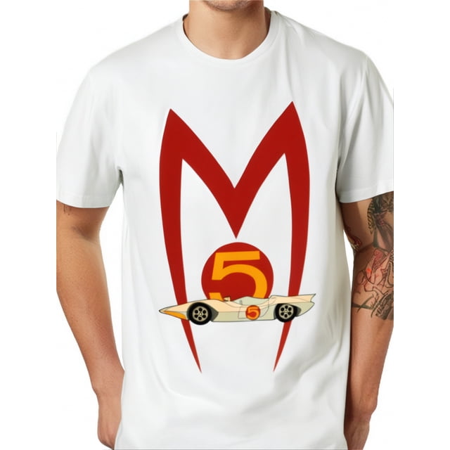 MACH 5 SPEED RACER VINTAGE Funny Men's Short Sleeve Graphic T-shirt Tee For Adult, Men, Women, Teen, Teenager, Adolescent, Youth
