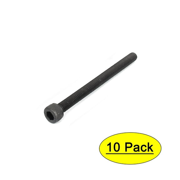 Uxcell M6x75mm 12.9 Alloy Steel Black Hex Socket Head Cap Screws Bolts 10 Pack