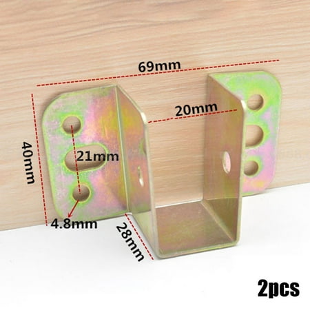 

2X U Shaped Bed Connecting Connector Brackets Fixings Components Centre Support