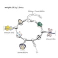 thumbnail image 2 of Pulsera Plateada Muñeca Coraline Libelula Gato Llave Boton, 2 of 4