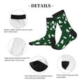 thumbnail image 4 of Xecao Christmas tree green plaid Print Crew Socks for Men and Women, Men's Soft Moisture-wicking Sock, 4 of 7