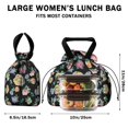 thumbnail image 5 of Pioneer Flower Floral Print Pattern Drawstring Lunch Bag Women - Drawstring Lunch Bag Insulated for Work Office - Stain-Resistant Large Lunchbags for Women with Multi-Pockets, 5 of 6