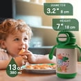 thumbnail image 4 of Botella de Agua Térmica para Niños de 13 Oz, con Pajita y Tapa con Boquilla, Correa para el Hombro y Asa, de Acero Inoxidable 316., 4 of 7