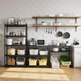 thumbnail image 3 of Kojooin Matte Black 5-Tier Storage Rack, Steel Shelving for Industrial, Garage or Utility Use, 3 of 7