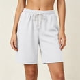 thumbnail image 5 of Besolor Summer Shorts for Women Wide Leg High Waist Elastic Drawstring Casual Loose Loungewear Workout Short Pants with Pockets, 5 of 6