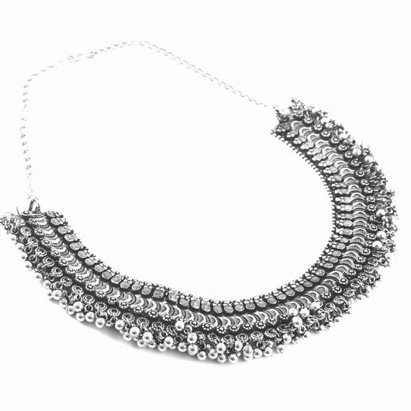 Kajaro Designs Jewels Indian oxidized brass jewelry for women | Ethnic Boho necklace set for everyday wear | Fashion jewelry for navratri | Gift for wife