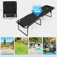 thumbnail image 2 of ZOPan Folding Chaise Lounge Chair, Sun Tanning Chair with Adjustable Reclining Back, Outdoor Recliner Chair for Pool, Beach, Patio, Lawn (Black No Pocket), 2 of 9