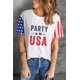 thumbnail image 1 of ABPHQTO Camiseta multicolor con bloque de color para fiesta en los EE. UU. para mujer, 1 of 5