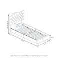 thumbnail image 5 of Furinno Lille Button Tufted Bed Frame, Linen, Twin, 5 of 8