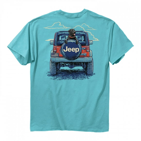 Jeep le Meilleur Co-Pilote avant et Arrière Impression Pigment Teint T-Shirt-Moyen