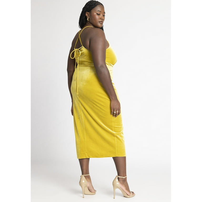 Plus size best sale velvet midi dress