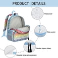 thumbnail image 4 of Boho Bohemia Geometric Line Art Backpack Backpack for School,Cute School Bag,Schoolbag with Adjustable Shoulder Straps & Padded Back,13.8"x11.4"x6", 4 of 6