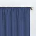 thumbnail image 2 of Eclipse Kids Macklin Solid Thermaback Blackout Rod Pocket Window Curtain Panel 42 x 84, 1 Panel, Denim, 2 of 6