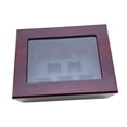 thumbnail image 4 of Vitrina para anillos de , interior de cuero sintético, protección para regalos, recuerdos para aficionados, organizador de anillos versátil. 8 hoyos, 4 of 8