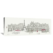 Global Gallery Avery Tillmon World Cafe II Paris Red Canvas Wall Art