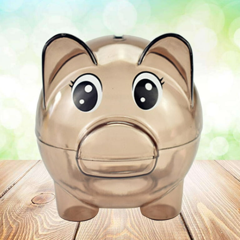 Piggy Bank Plastic Transparent Money Saving Box Coins Cartoon Pig Shaped Piggies Bank Coin Case for Kids Gift Coffee Walmart