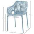 thumbnail image 3 of Meridian Furniture Mykonos Sky Blue Outdoor Patio Dining Chair (Set of 4), 3 of 8