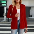 thumbnail image 2 of Vedolay Womens Cardigans Lightweight Casual Lightweight Knit Cardigan Sweaters for Female Red,L, 2 of 5