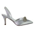 thumbnail image 3 of XY London Womens Marinah Bow Diamante Stiletto Heel Court Shoes, 3 of 4