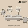 thumbnail image 6 of 2-Piece Verandah 90.6" Sofa and 112" XL Sofa both with Solid Wood Frame in Beige, 6 of 19