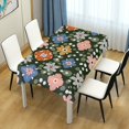 thumbnail image 4 of Yayeee Tablecloths 60" x 120" Rectangle Wrinkle Resistant Party Table Cover, Blue Geometric Flowers, 4 of 8