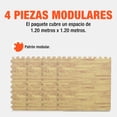 thumbnail image 3 of Piso Para Gimnasio Altera Tipo Madera Tatami 60x60 4pz Color Cafe Claro, 3 of 6