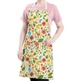 thumbnail image 5 of Pioneer Flower Floral Print Pattern Apron for Women and Men, Cotton Linen Waterproof with Pockets, Adjustable, 33x27 Inch for Kitchen, Gardening, BBQ, Salon, 5 of 6