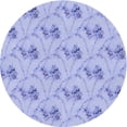 thumbnail image 1 of Ahgly Company Machine Washable Indoor Round Transitional Light Slate Blue Area Rugs, 3' Round, 1 of 7