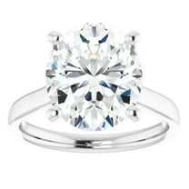 2 Carat Solitaire Oval Lab Grown Diamond Engagement Ring 14k Gold