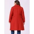 thumbnail image 4 of DARING DIVA Women's Plus Size Long Sleeve Utility Overcoat 4X Red, 4 of 6