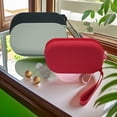 thumbnail image 3 of Hioecau Trousse de Maquillage Ovale en Silicone, Sac de Rangement Imperméable, Pochette Cosmétique à Fermeture Éclair pour Articles de Toilette, Rouges à Lèvres, Clés, Bijoux, 3 of 8