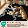 thumbnail image 4 of Design&I 8'x10' Washable Area Rug Print Minimalist Serpent With Clean Modern Accents Snake Animal Refined for King Size Bedroom, Under Bed, Sleek Flatweave Pet Friendly, 4 of 7