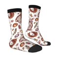 thumbnail image 4 of Yiaed Rabbit And Egg Print Great elasticity Crew Socks Sports socks for Men and Women, 4 of 5