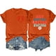 thumbnail image 1 of Camisetas de Manga Corta para las Mujeres Carta Impresa Doble Cara Suelta Tee, Casual Vintage Verano Top Mujeres, 1 of 3