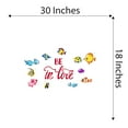 thumbnail image 4 of Be In Love Beautiful School Of Fish Mermaid Dolphin Colorful Fish Salt Water Princess Creatures Seahorse Queen Sweet Unicorn Lovely Dream Holiday Decorating Wall Decal Sticker - Size: 30 In X 18 In, 4 of 5