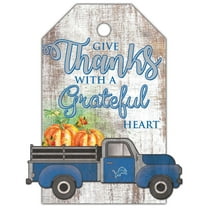 Detroit Lions 11'' x 19'' Gift Tag Truck Sign
