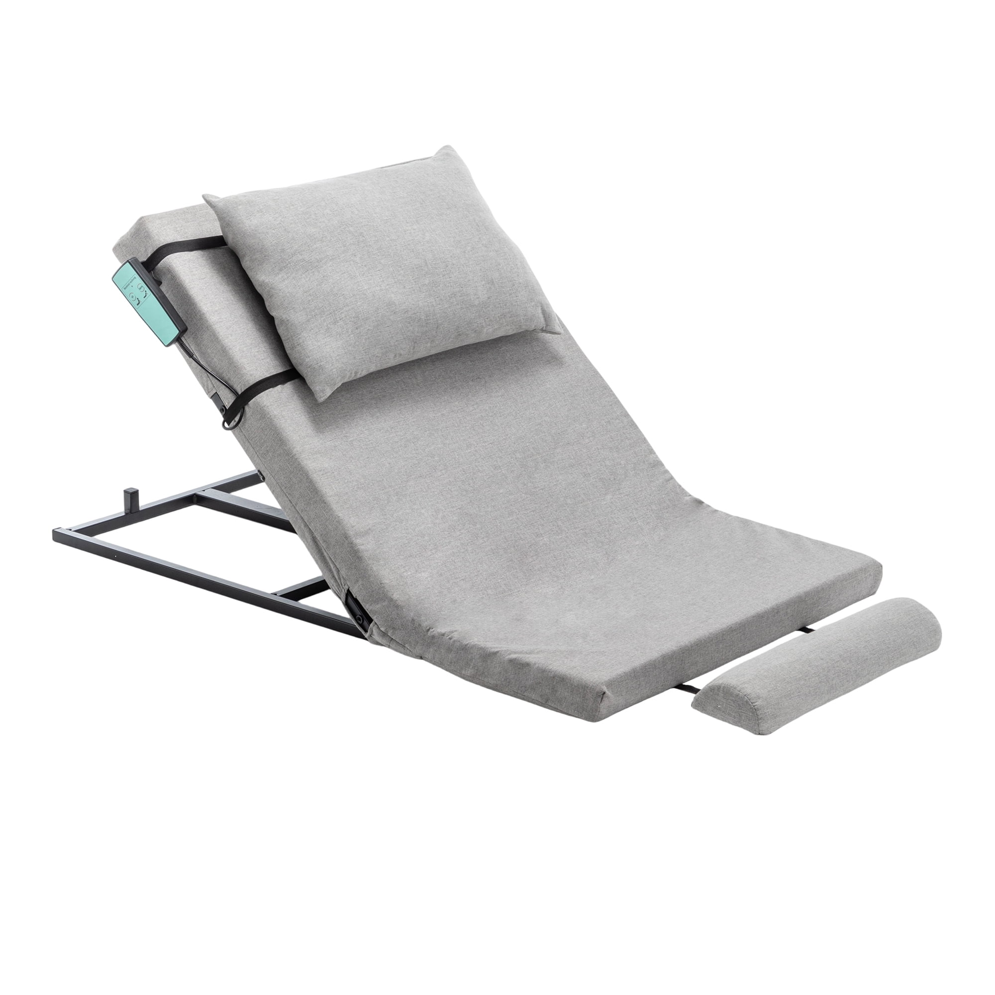 Leavader Electric Adjustable Bed Backrest with Wired Remote, 4-68° Lift Up Bed Sit Up Pillow 300LBS Carbon Steel Frame, Detachable Leg Support, for Elderly, Women Reading TV