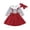 Wine, variant on Odeerbi 2025 Toddler Baby Girls Outfits Ruffle Collar Clothes Cute Stripe Romper Skirt Suit