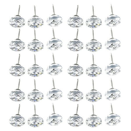 

Upholstery Tacks Crystal Furniture Decorative Buttons Sofa Nails Push Studs Tack Rhinestone Cardboard Sew Headboard
